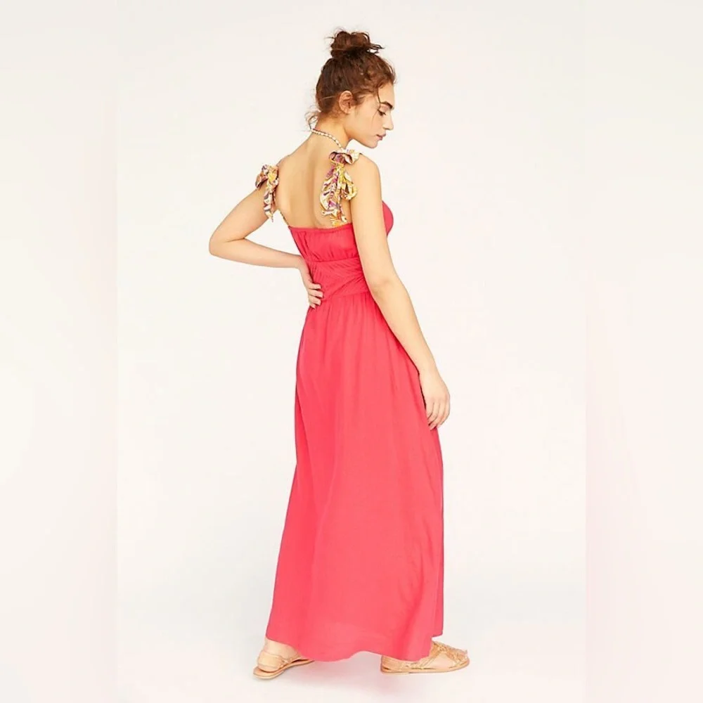 Free People Pink Santorini Midi Dress